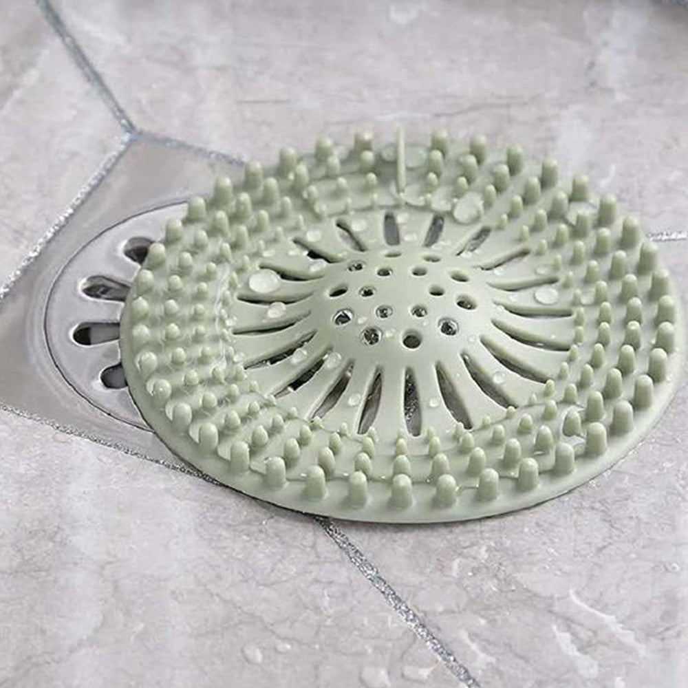 4Pcs Shower Drain Covers Hair Catcher Hair Stopper Bathtub Drain Protector Random Color