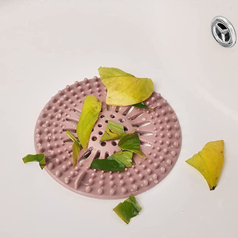 4Pcs Shower Drain Covers Hair Catcher Hair Stopper Bathtub Drain Protector Random Color