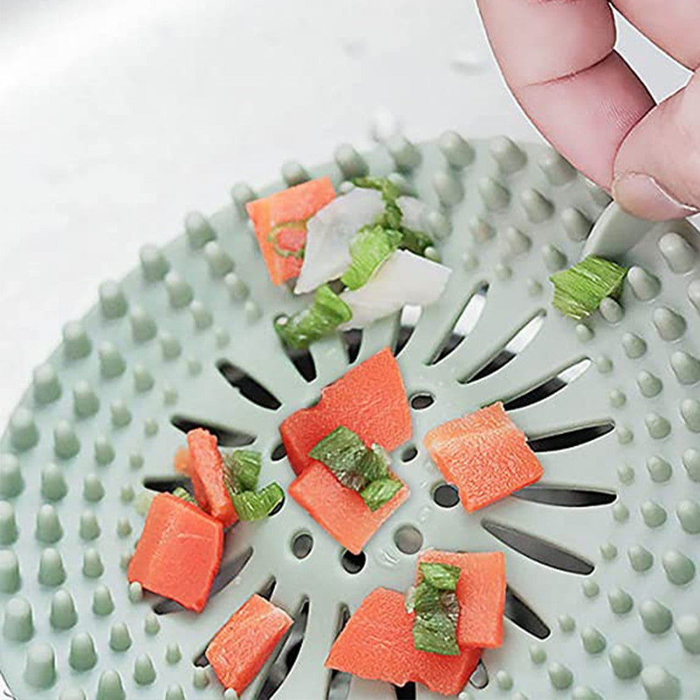 8 X Hair Catcher Silicone Shower Drain Strainer Hair Stopper Basin Stopper Sink Trap Filter