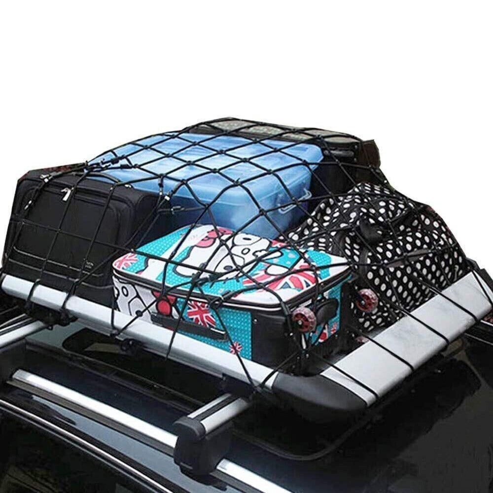 120x90cm Elastic Car Roof Rack Net Bungee Cargo Mesh Net Roof Luggage Rack with Plastic Hook