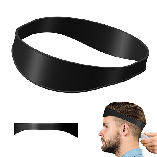Neckline Shaving Template Silicone Haircut Band Hair Clipper Hair Trimming Guide Black