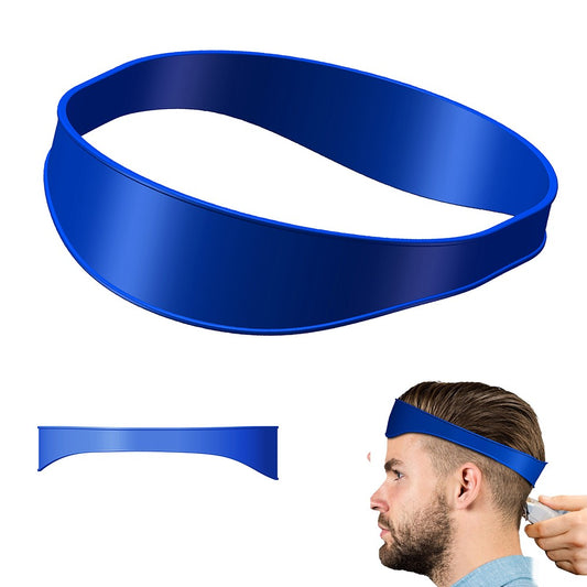 Neckline Shaving Template Silicone Haircut Band Hair Clipper Hair Trimming Guide Blue