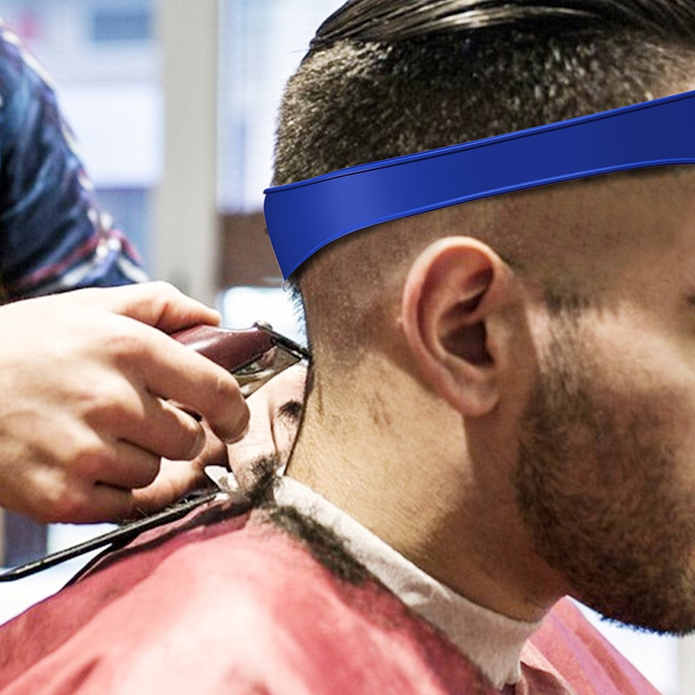 Neckline Shaving Template Silicone Haircut Band Hair Clipper Hair Trimming Guide Blue