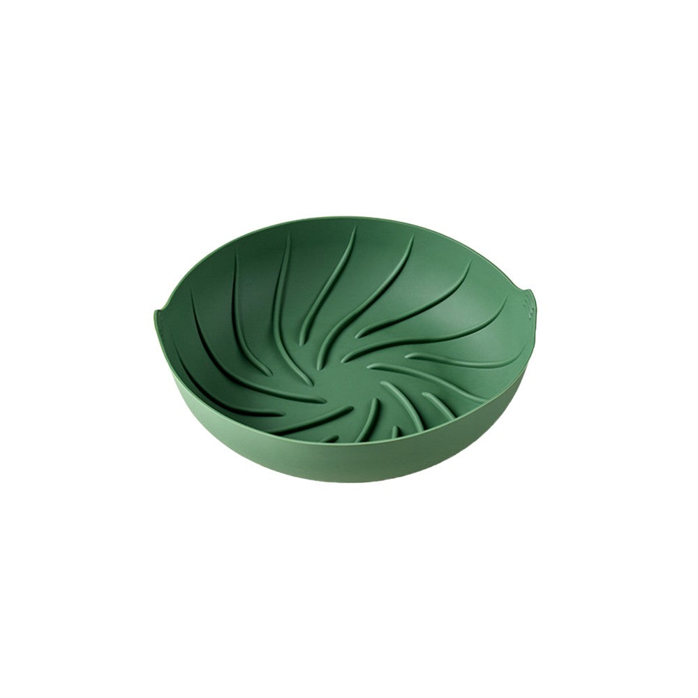20cm Reusable Air Fryer Silicone Pot Oven Baking Tray Pan Air Fryer Liner Green