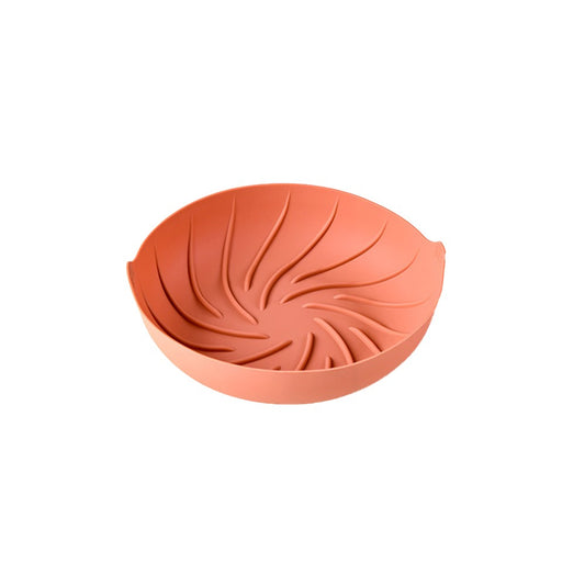 20cm Reusable Air Fryer Silicone Pot Oven Baking Tray Pan Air Fryer Liner Red