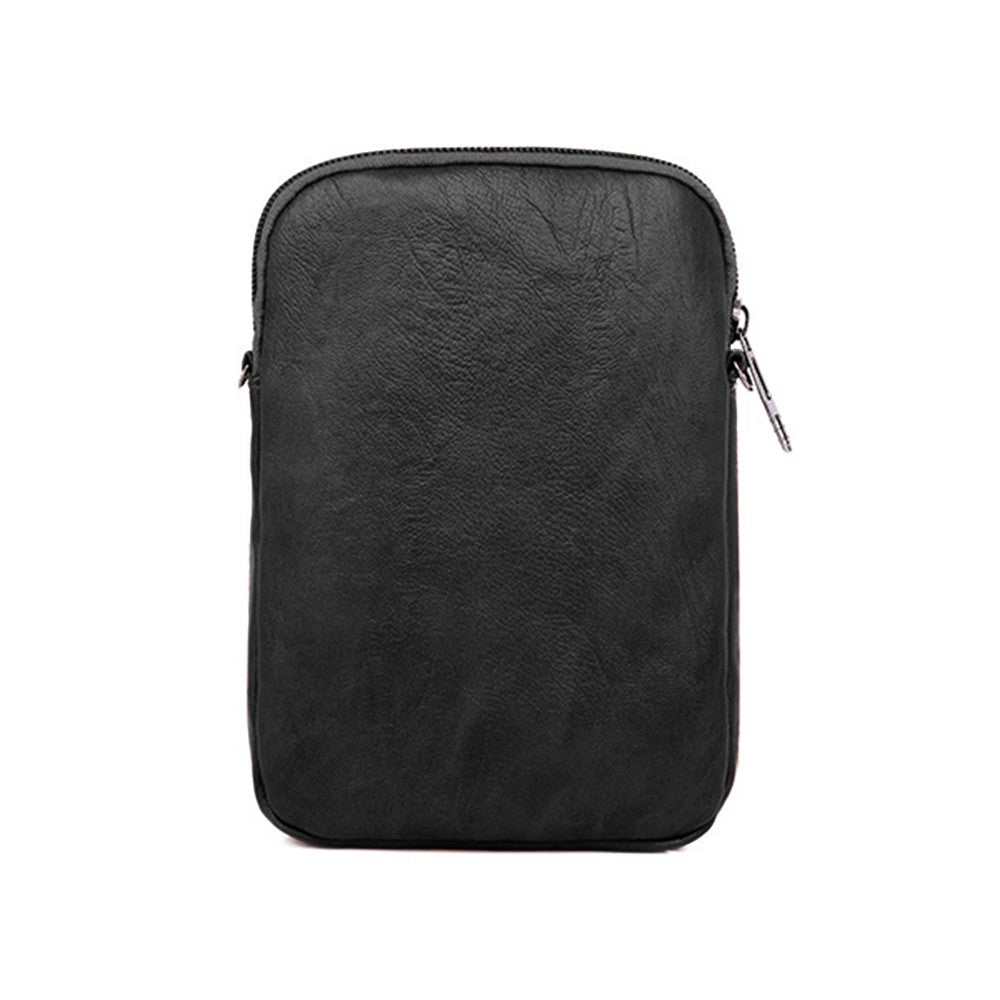 Womens Crossbody Bag Multi-pocket Shoulder Bag Vintage Messenger Bag Black
