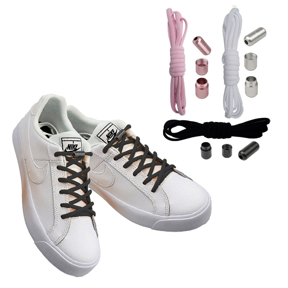 3 Pairs of Elastic No Tie Shoelaces Stretch Tieless Shoe Laces for Adult Kids Shoes