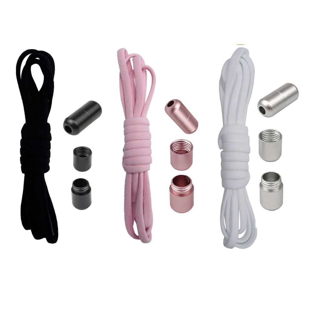 3 Pairs of Elastic No Tie Shoelaces Stretch Tieless Shoe Laces for Adult Kids Shoes