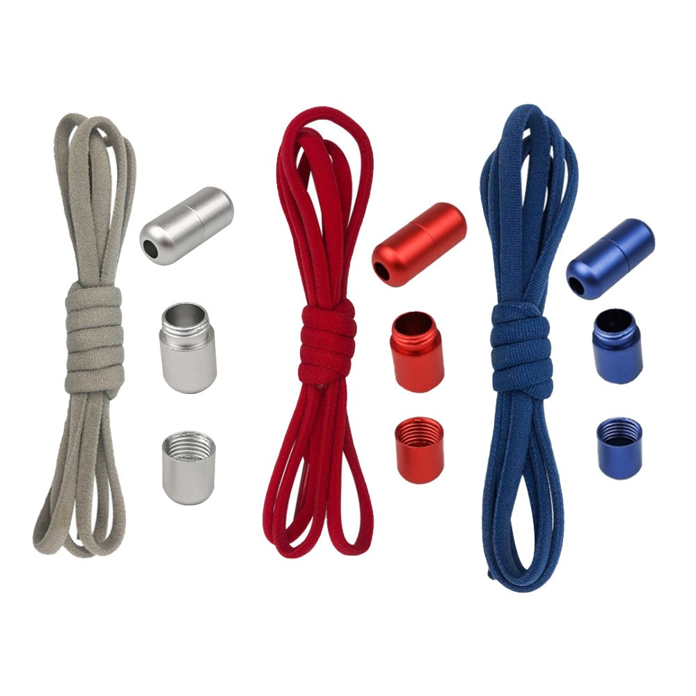3 Pairs of Elastic No Tie Shoelaces Stretch Tieless Shoe Laces for Adult Kids Shoes