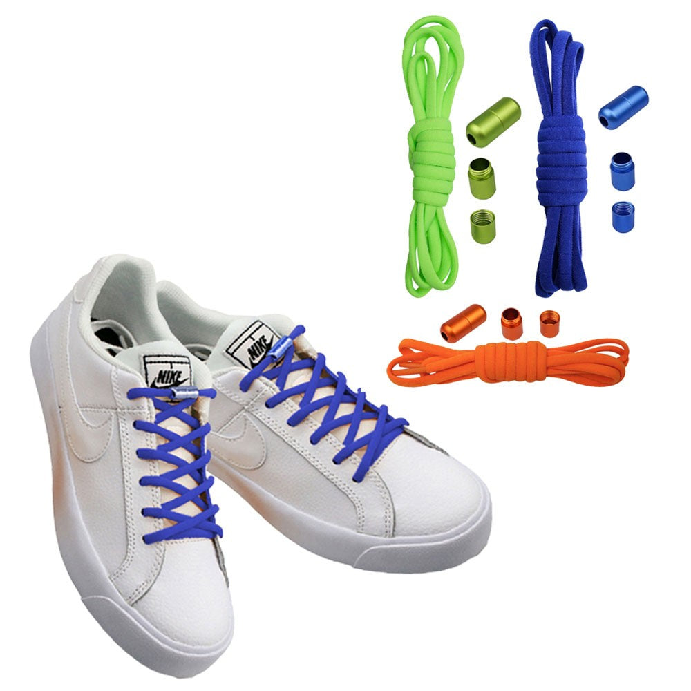 3 Pairs of Elastic No Tie Shoelaces Stretch Tieless Shoe Laces for Adult Kids Shoes