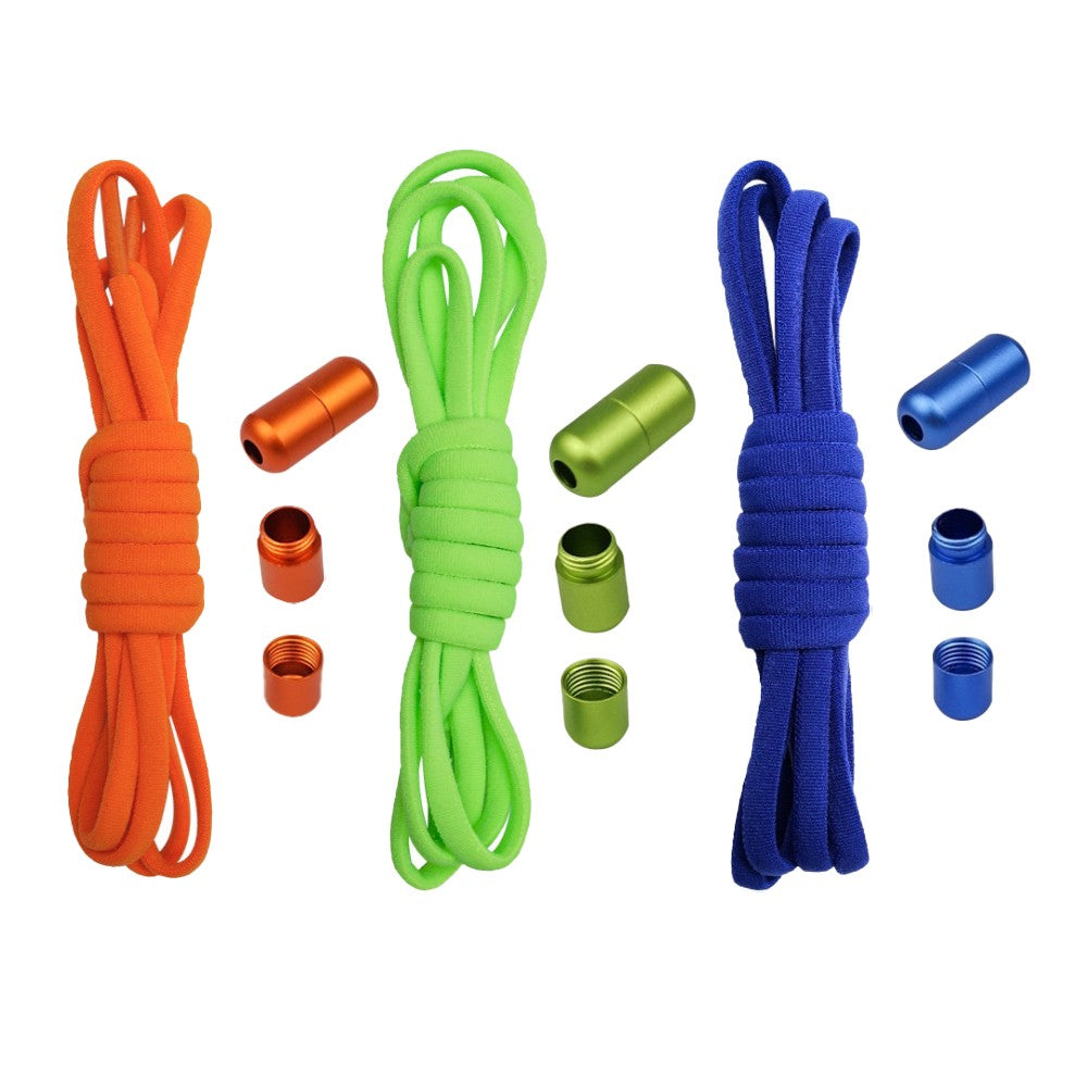 3 Pairs of Elastic No Tie Shoelaces Stretch Tieless Shoe Laces for Adult Kids Shoes