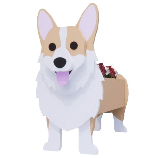 Dog Shaped Planter Plant Flower Pot PVC Plant Container Holder Garden Decoration Style 3