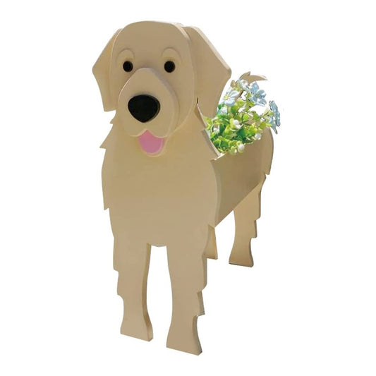 Dog Shaped Planter Plant Flower Pot PVC Plant Container Holder Garden Decoration Style 4