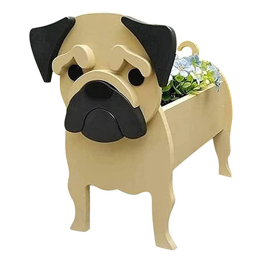 Dog Shaped Planter Plant Flower Pot PVC Plant Container Holder Garden Decoration Style 6