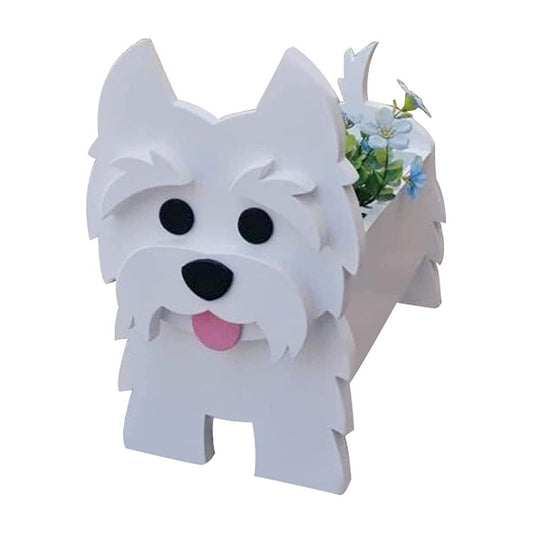 Dog Shaped Planter Plant Flower Pot PVC Plant Container Holder Garden Decoration Style 7