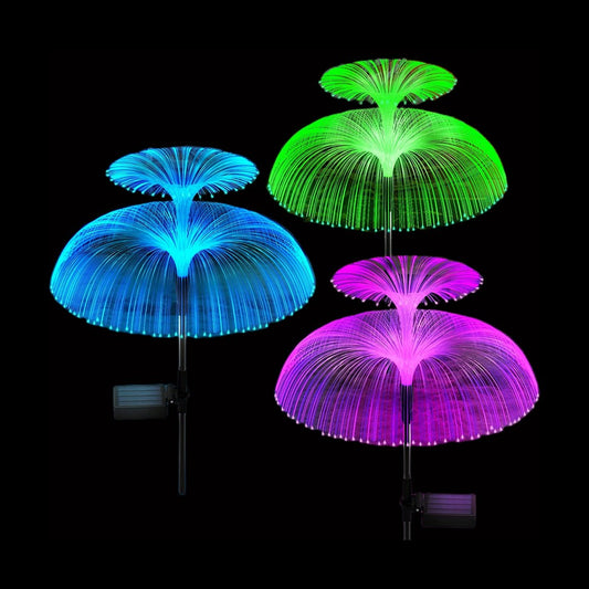 2Pcs Solar Jellyfish Lights Color Changing Lamp Outdoor Garden Decoration Stake Lights Style 1