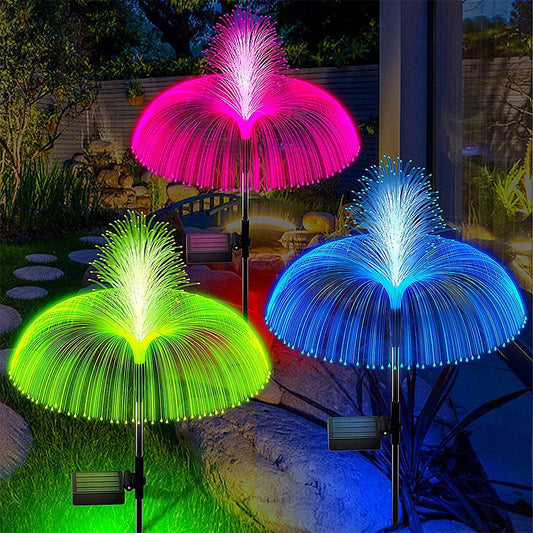 2Pcs Solar Jellyfish Lights Color Changing Lamp Outdoor Garden Decoration Stake Lights Style 2