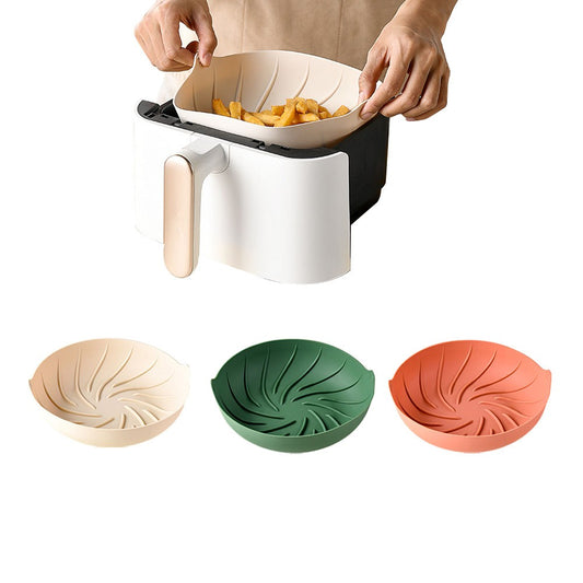 3Pcs 20cm Reusable Air Fryer Silicone Pot Oven Baking Tray Pan Air Fryer Liner