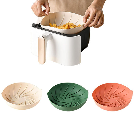 3Pcs 23cm Reusable Air Fryer Silicone Pot Oven Baking Tray Pan Air Fryer Liner