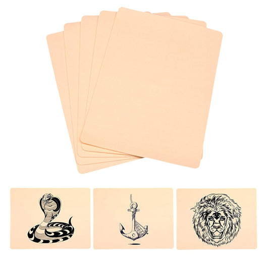 5 Sheets Blank Tattoo Practice Skins Silicone Double Sided Fake Skin Eyebrow Practice Skin