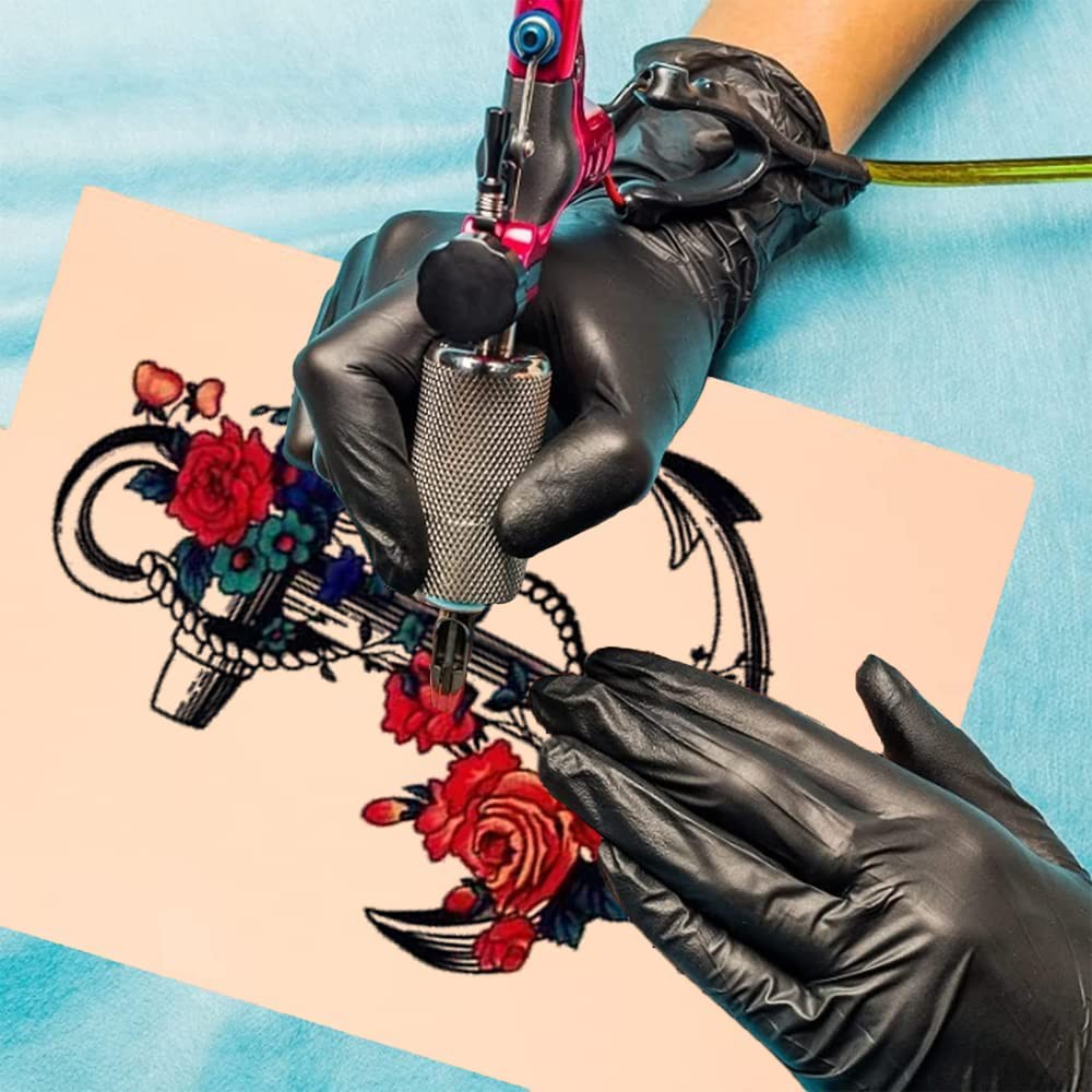 10 Sheets Blank Tattoo Practice Skins Silicone Double Sided Fake Skin Eyebrow Practice Skin