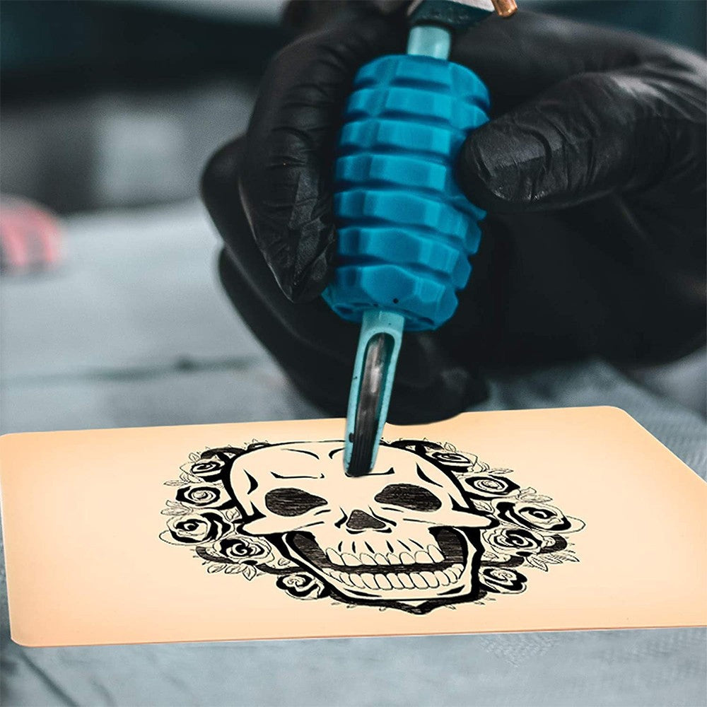 10 Sheets Blank Tattoo Practice Skins Silicone Double Sided Fake Skin Eyebrow Practice Skin