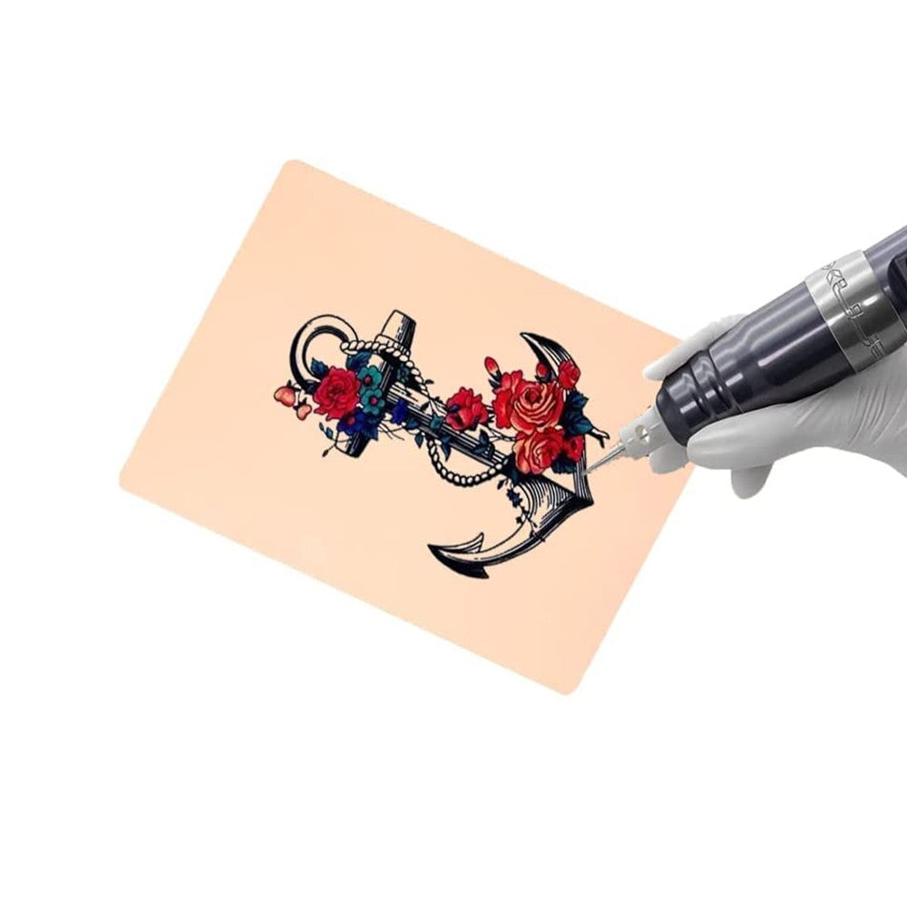 10 Sheets Blank Tattoo Practice Skins Silicone Double Sided Fake Skin Eyebrow Practice Skin