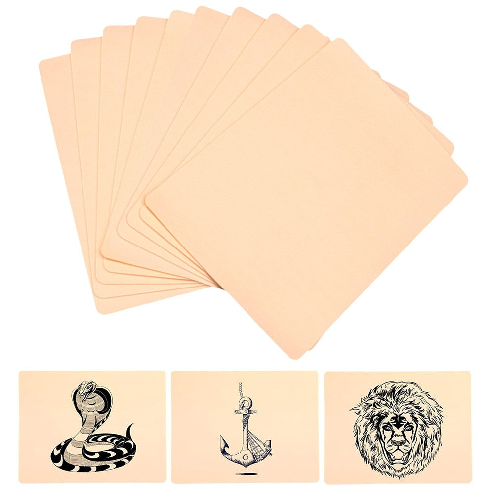 10 Sheets Blank Tattoo Practice Skins Silicone Double Sided Fake Skin Eyebrow Practice Skin
