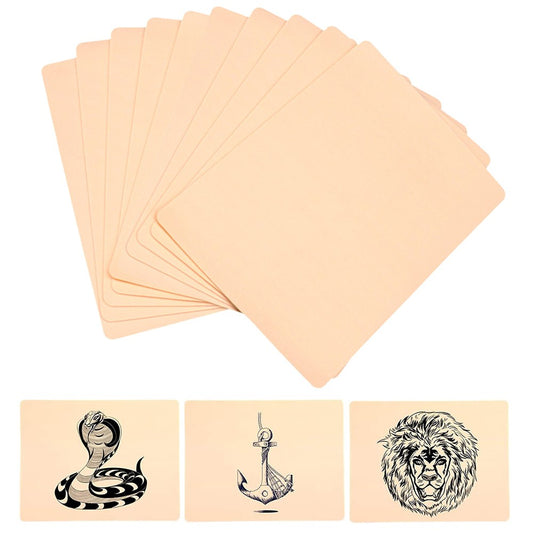 10 Sheets Blank Tattoo Practice Skins Silicone Double Sided Fake Skin Eyebrow Practice Skin