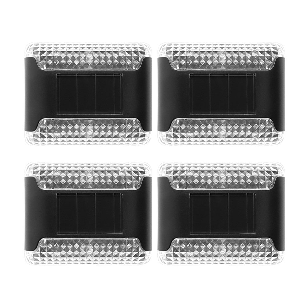 4Pcs Solar Fence Lights Outdoor Water-Resistant Solar Wall Light  Porch Lamp Auto On Off White Light