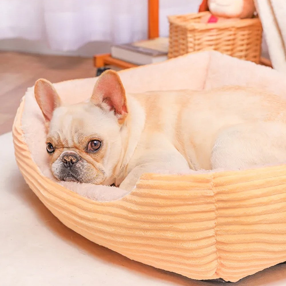 80x60cm Plush Pet Bed Dog Sofa Cozy Puppy Cat Sleeping Bed Yellow