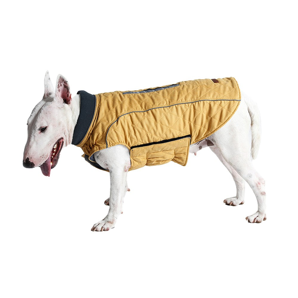 L Winter Warm Dog Coats Dog Jacket Windproof Vest Reflective Pet Apparel Yellow