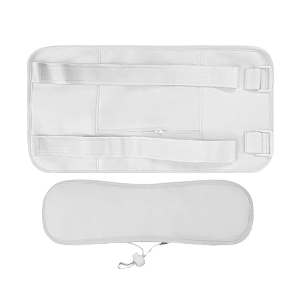 2Pcs Reusable Castor Oil Pack Wrap Castor Oil Pack Kit for Waist and Neck Adjustable Elastic Strap White