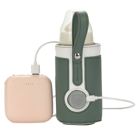 USB Baby Bottle Warmer Milk Heat Keeper Bag Feeding Bottle Thermostat Bag Green
