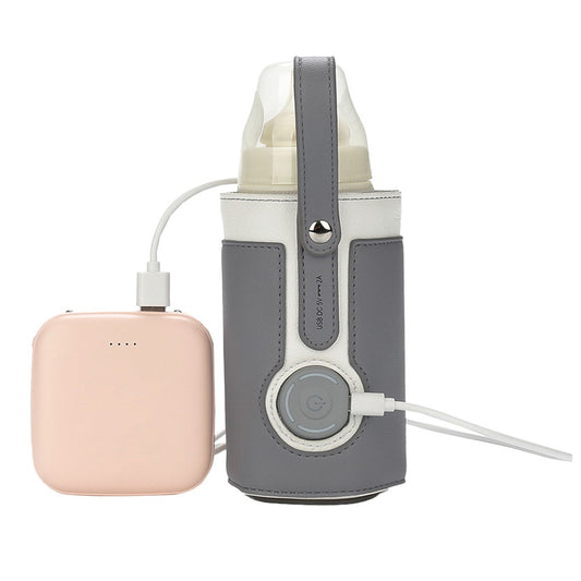 USB Baby Bottle Warmer Milk Heat Keeper Bag Feeding Bottle Thermostat Bag Grey