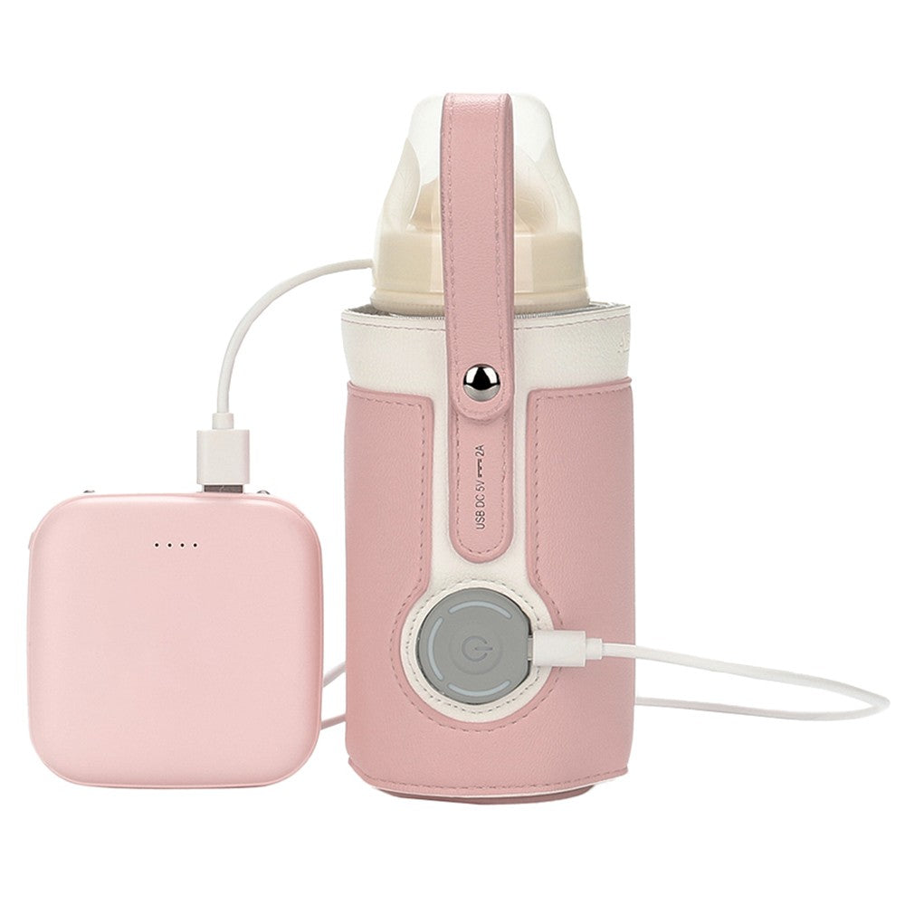 USB Baby Bottle Warmer Milk Heat Keeper Bag Feeding Bottle Thermostat Bag Pink