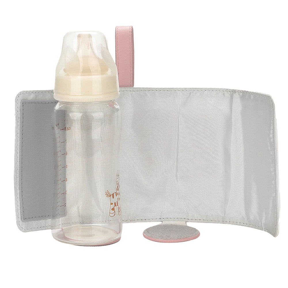 USB Baby Bottle Warmer Milk Heat Keeper Bag Feeding Bottle Thermostat Bag Pink