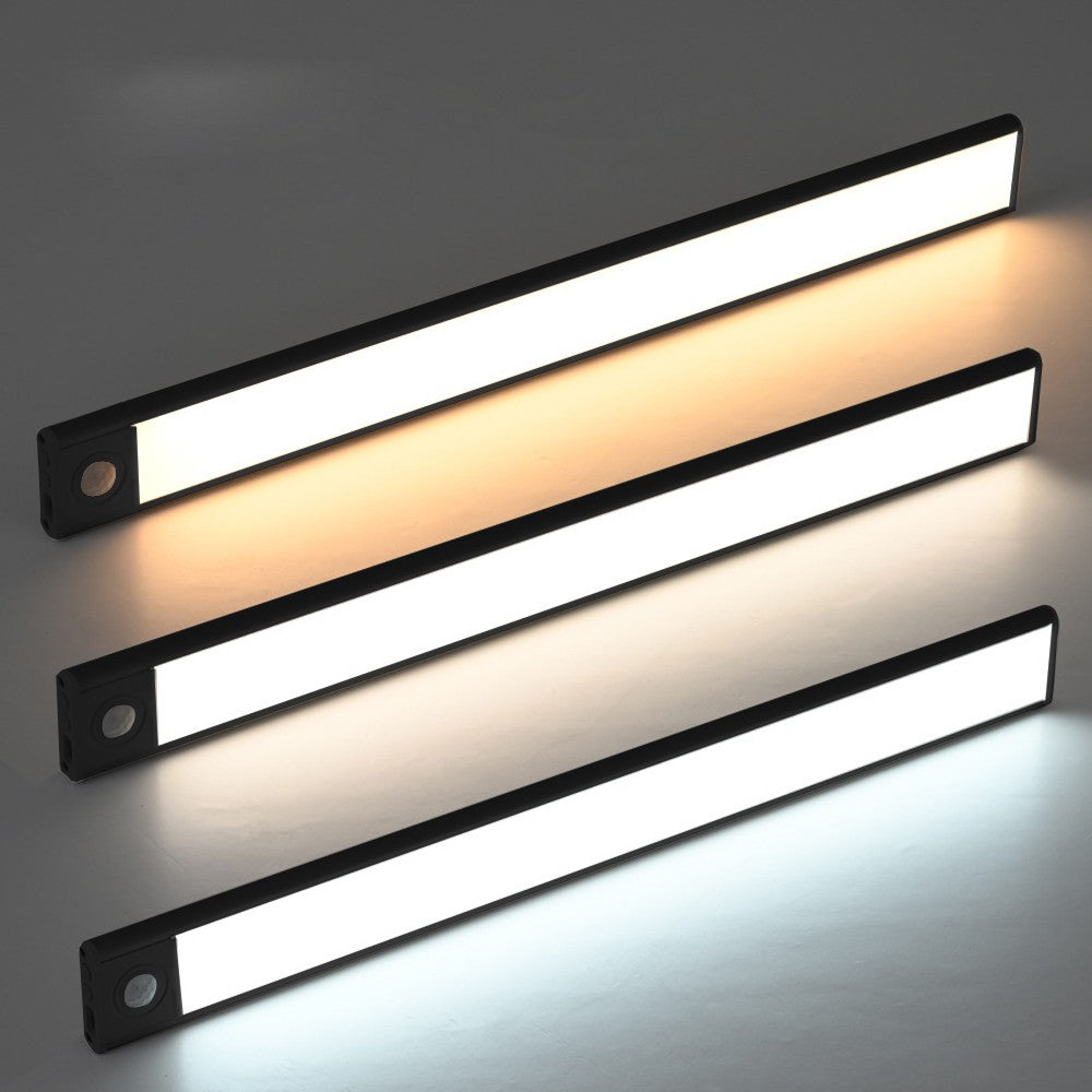 40cm Under Closet LED Motion Sensor Light Rechargeable Dimmable Cabinet Lamp Black