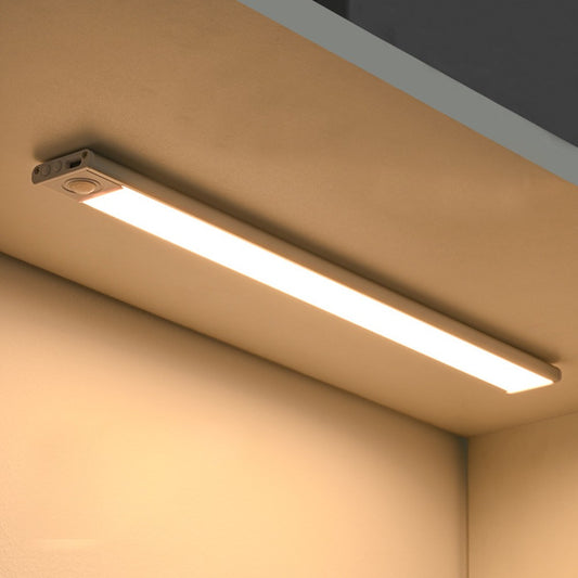40cm Under Closet LED Motion Sensor Light Rechargeable Dimmable Cabinet Lamp Silver