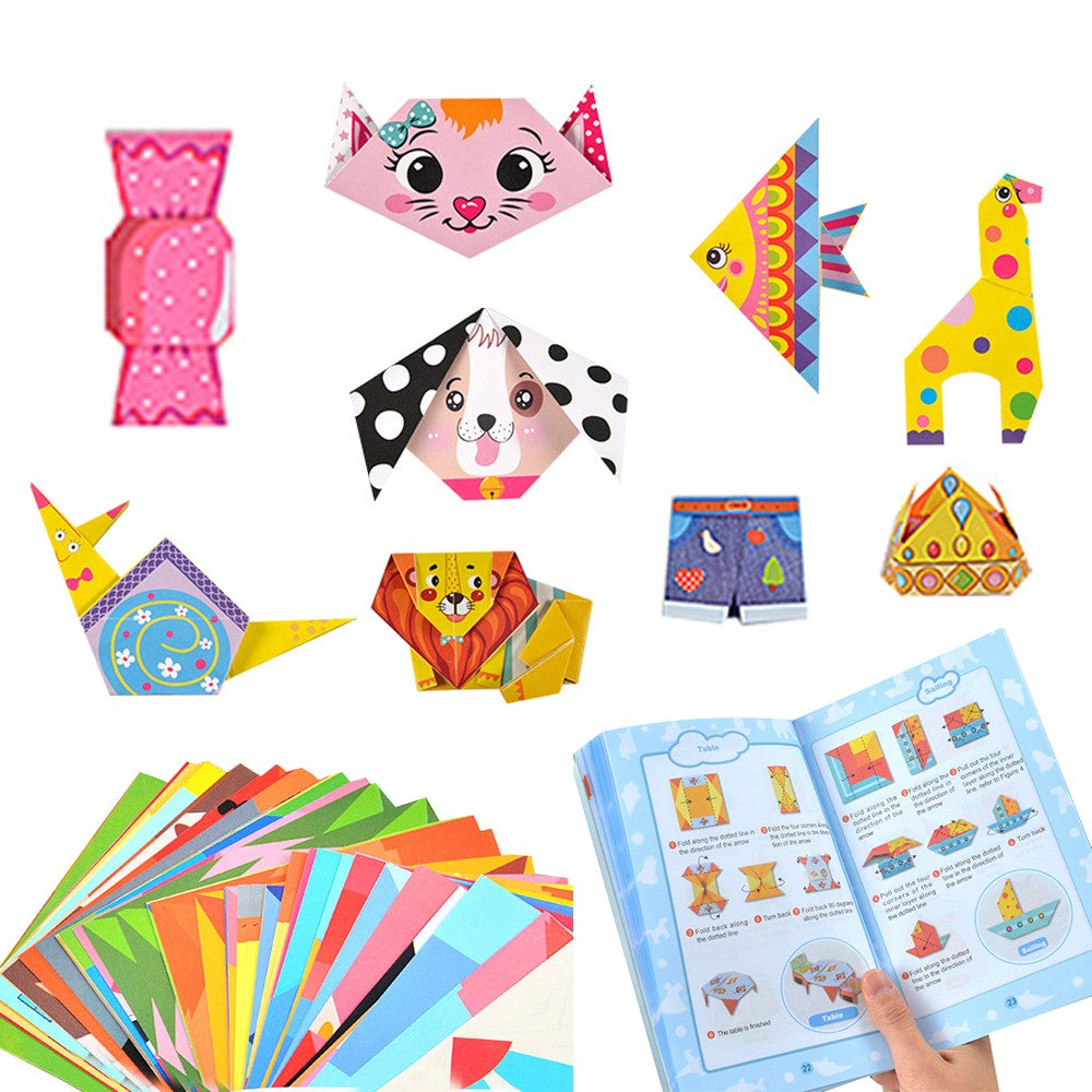2 X 152 Sheets Origami Paper Kit with Instruction Book DIY Art and Craft Kids Toys