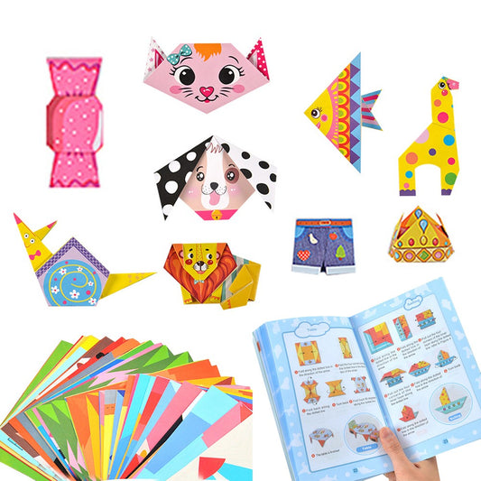 2 X 152 Sheets Origami Paper Kit with Instruction Book DIY Art and Craft Kids Toys