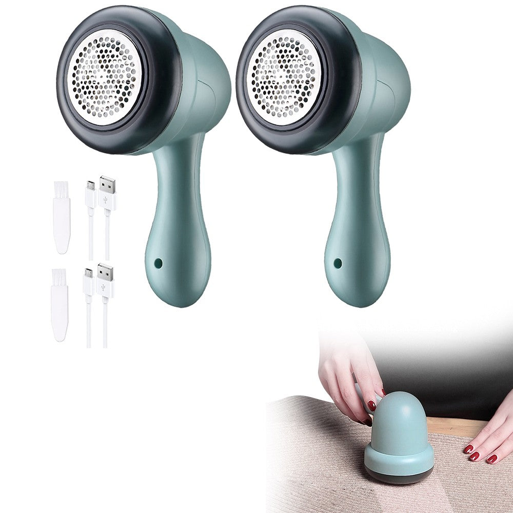 2 X Electric Lint Remover USB Rechargeable Clothes Fabric Lint Shaver Sweater Fluff Trimmer