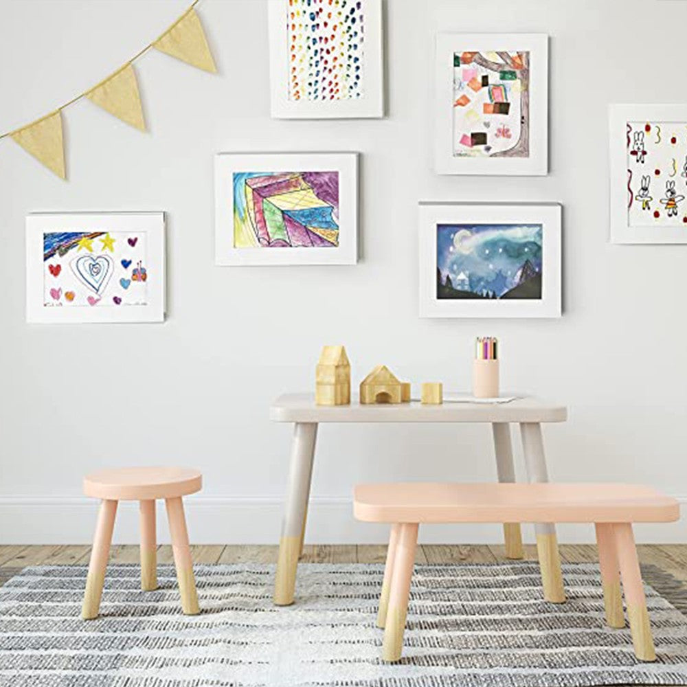 2 X Magnetic Kids Artwork Frame Photo Display Frame Front Opening Picture Display Holder