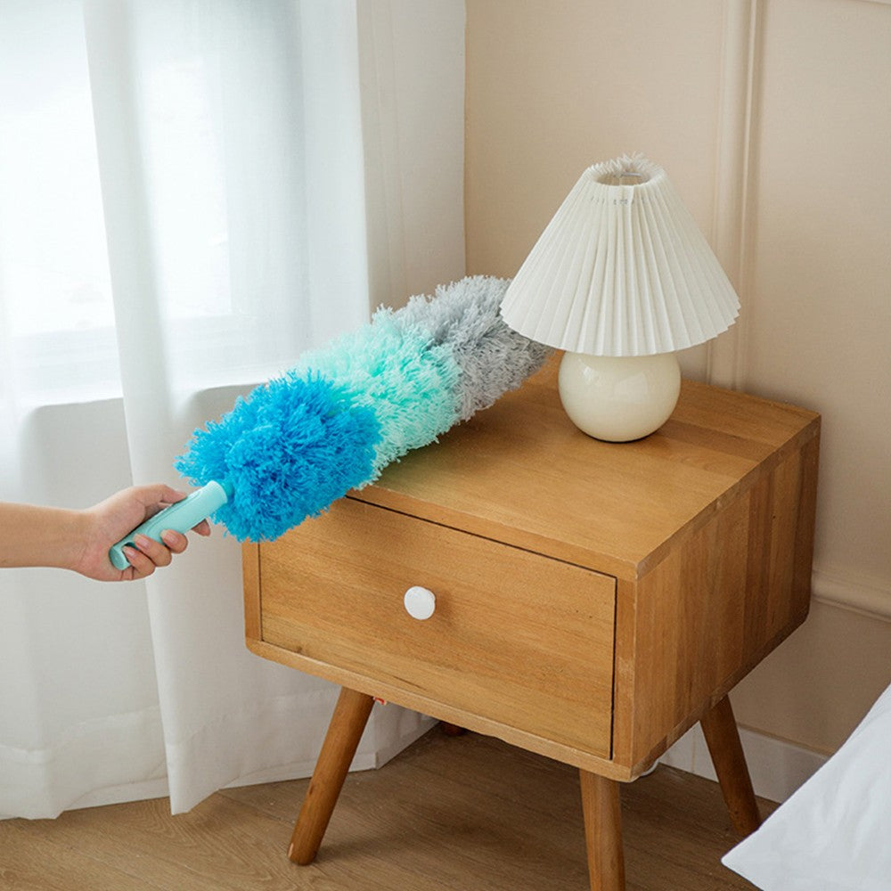 Microfiber Feather Duster Brush Kit with Extendable Pole Bendable Dusters Head Cleaning Tool