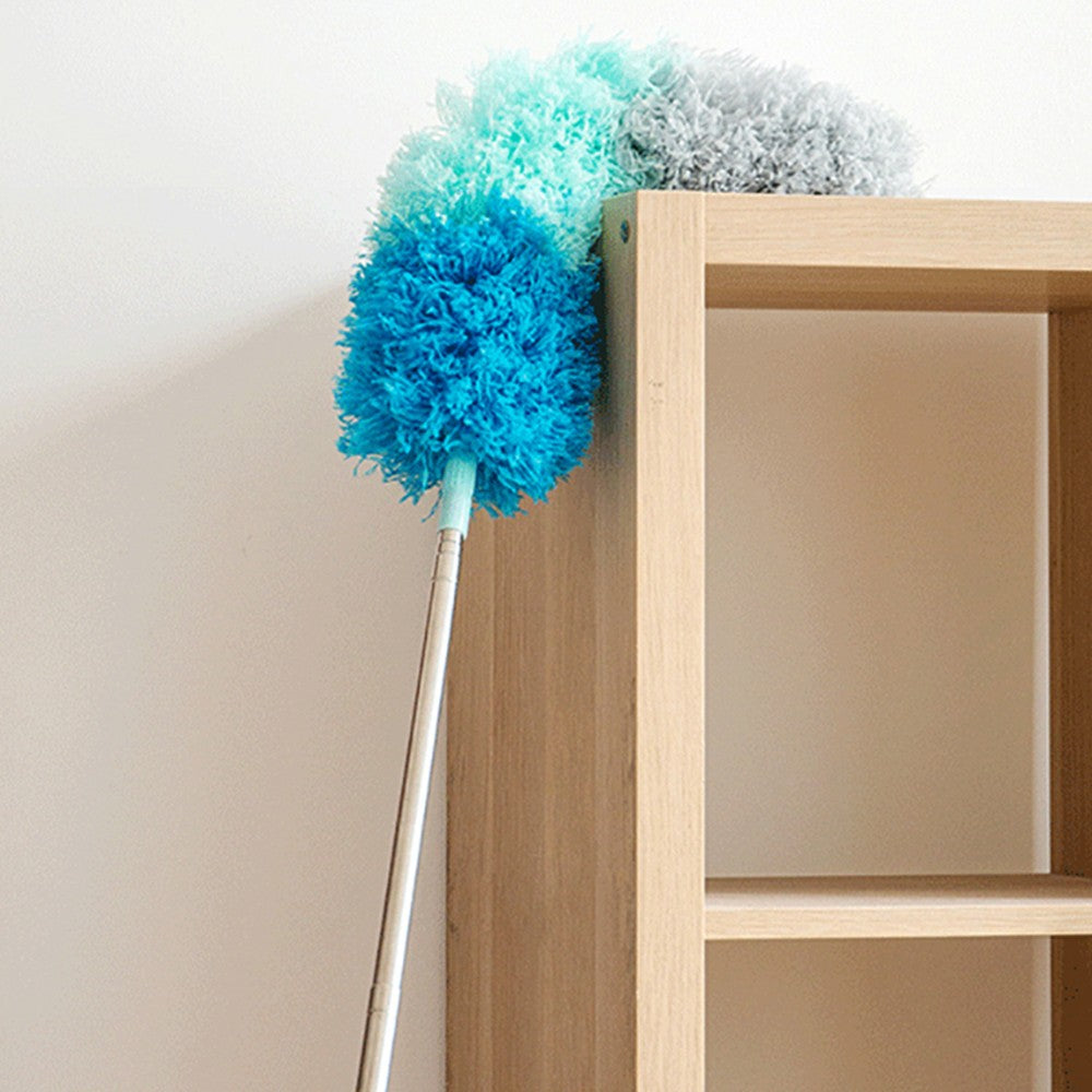 Microfiber Feather Duster Brush Kit with Extendable Pole Bendable Dusters Head Cleaning Tool