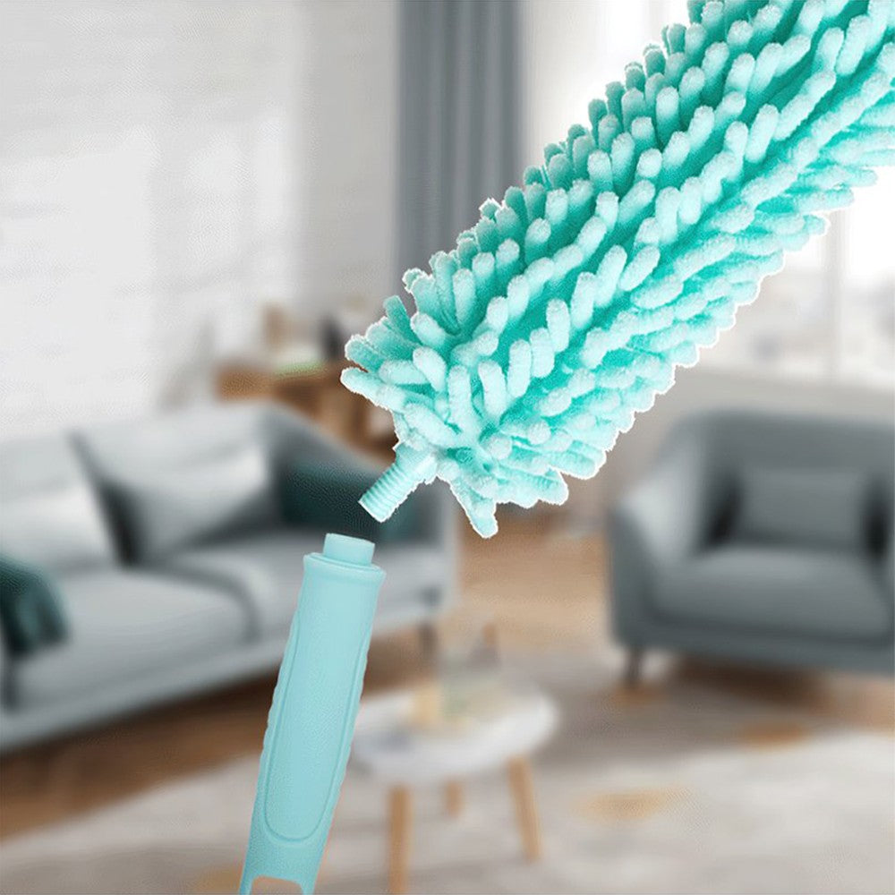 Microfiber Feather Duster Brush Kit with Extendable Pole Bendable Dusters Head Cleaning Tool
