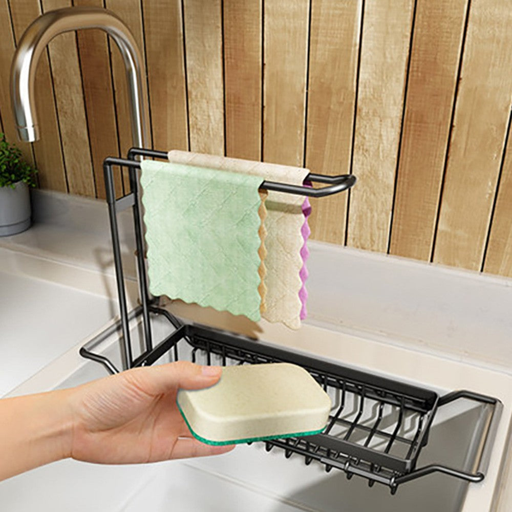 Expanded Sink Storage Rack Holder Kitchen Sink Soap Sponges Caddy Organizer S