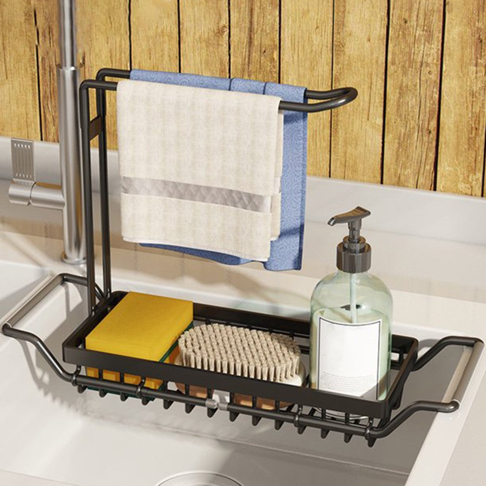 Expanded Sink Storage Rack Holder Kitchen Sink Soap Sponges Caddy Organizer S