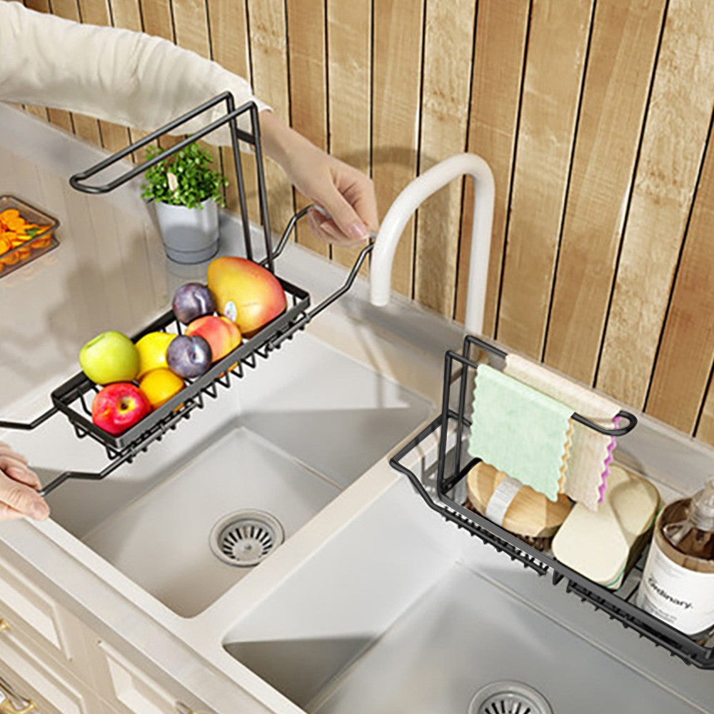 Expanded Sink Storage Rack Holder Kitchen Sink Soap Sponges Caddy Organizer S