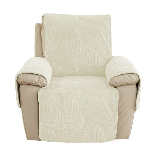 Recliner Chair Cover Sofa Slipcover Couch Protector with Side Pocket Beige